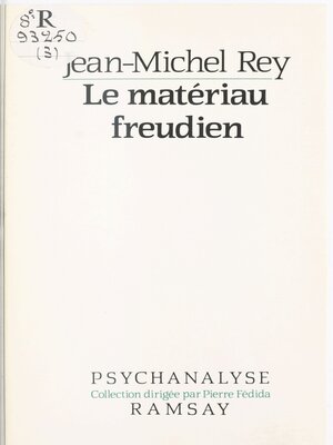 cover image of Le matériau freudien
